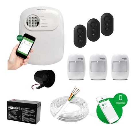 Kit Completo De Alarme Intelbras C 3 Controles E 3 Sensor Alarme