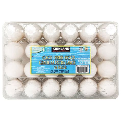 Kirkland Signature Cage Free Eggs Grade Aa Ct Costco Food Database