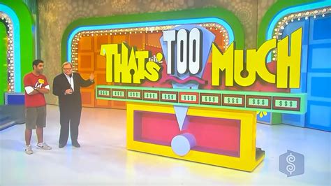 The Price Is Right Thats Too Much Show A 1022009 Youtube