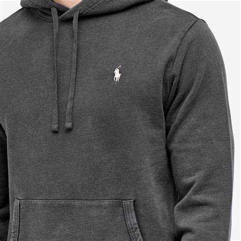 Polo Ralph Lauren Loopback Fleece Hoodie Faded Black Canvas End Jp