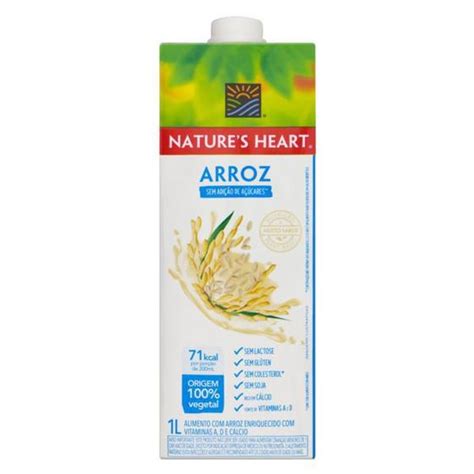 Leite De Amêndoas Natures Heart Arroz 1l Bebida Vegetal Magazine