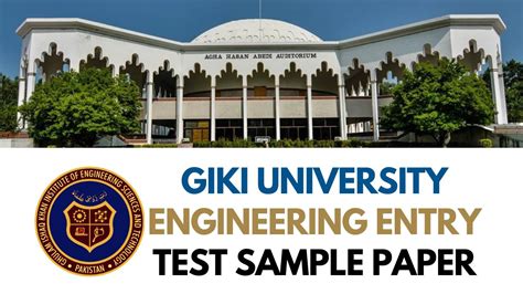 Online Giki University Engineering And It Entry Test Preparation And