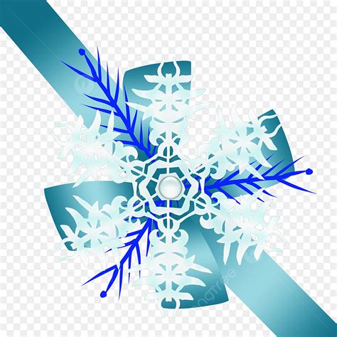 Christmas Snowflakes Png Image Christmas Crystal Ribbon Snowflake