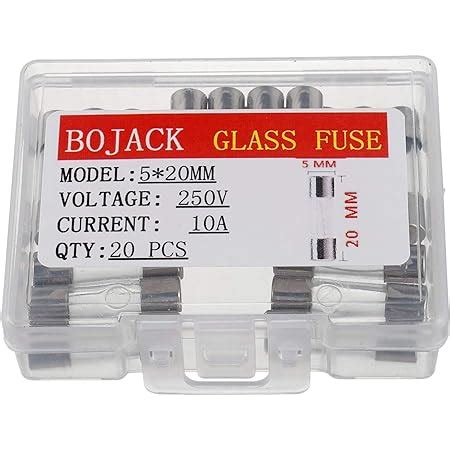 BOJACK F6AL250V Fusible De Vidrio 6 X 30 Mm 6 A 250 V F6AL250 V