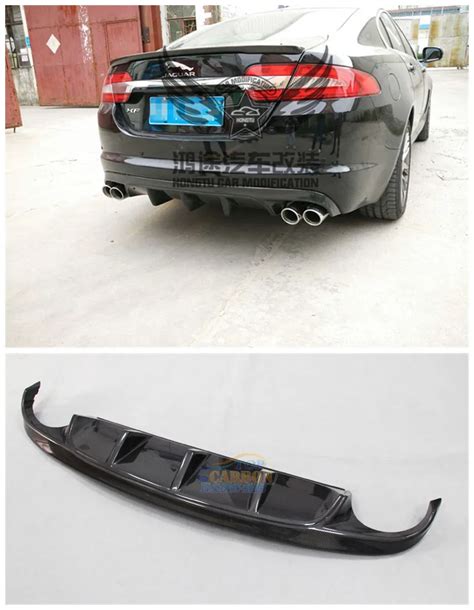 For Jaguar XF 2012 2013 2014 2015 Carbon Fiber Rear Lip Spoiler Bumper