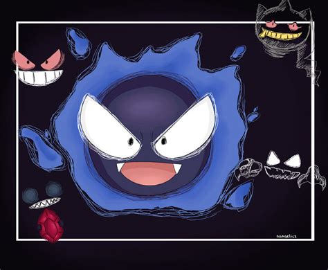 Pokemon - Shiny Gastly by SinonStar on DeviantArt