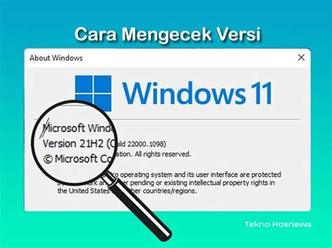 Cara Melihat Versi Windows Yang Kita Digunakan Pc Laptop