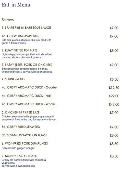 Singapore Garden Menu, Menu for Singapore Garden, Swiss Cottage, London ...