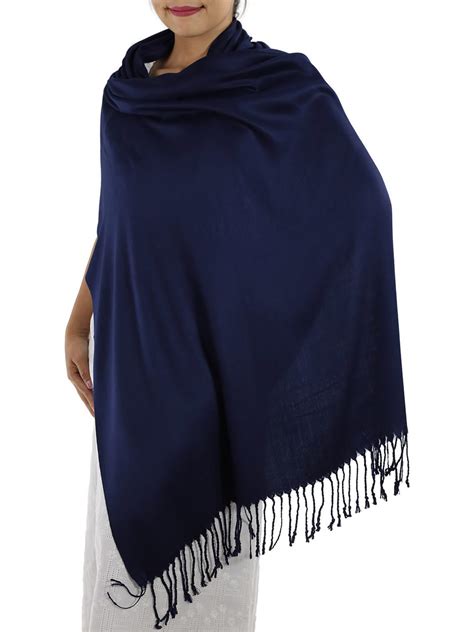 Navy Blue Pashmina Scarf Buy Online And Save