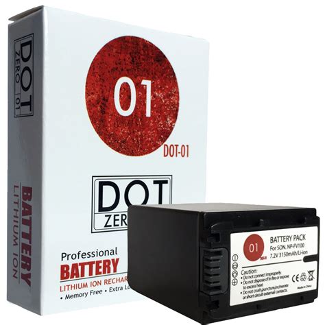 DOT 01 Brand 3150 MAh Replacement Sony NP FV100 Battery For Sony DCR