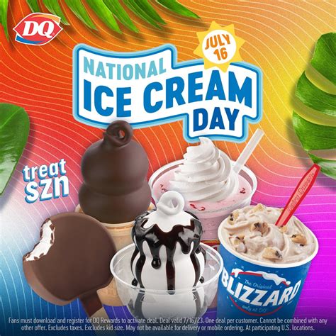 Dairy Queen Ice Cream Menu