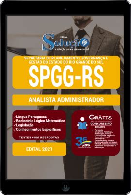 Apostila Spgg Rs Em Pdf Analista Administrador