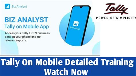 Tally On Mobile App Biz Analyst Best Tally App Youtube