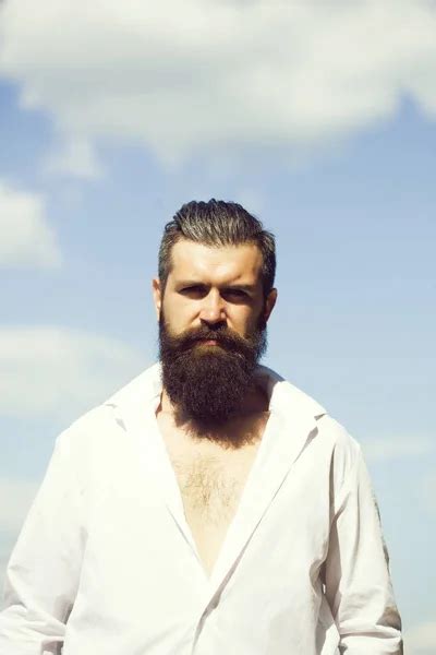 Bearded Naked Man On Couch Stock Photo Tverdohlib