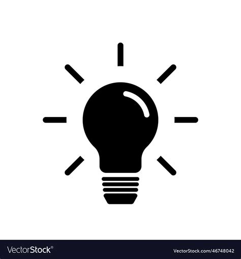 Light bulb lamp Royalty Free Vector Image - VectorStock