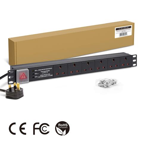 Dynamode 6 Way Horizontal 13a Switched 19 Inch Power Distribution Unit