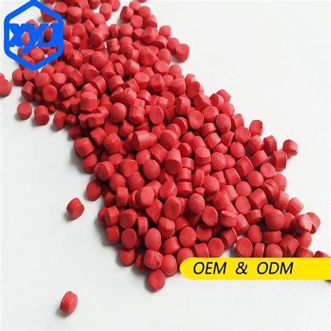 High Density Pe Red Color Masterbatch Mixed With Plastic Raw Material