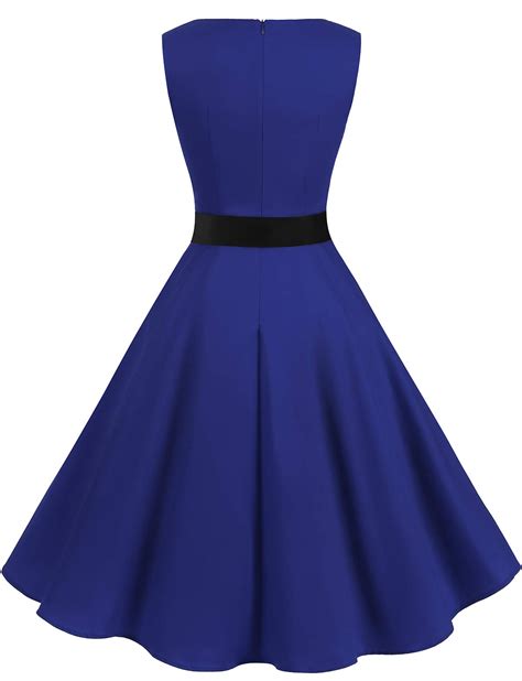 Gardenwed Women S Audrey Hepburn Vintage Cocktail Dress 1950s Retro Cocktail Swing Party Dress