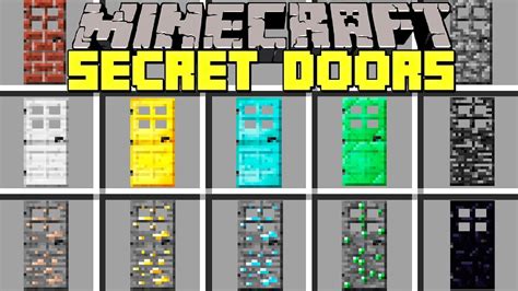 Minecraft Secret Doors Mod L Spawn Doors To Different Dimensions L Modded Mini Game Youtube