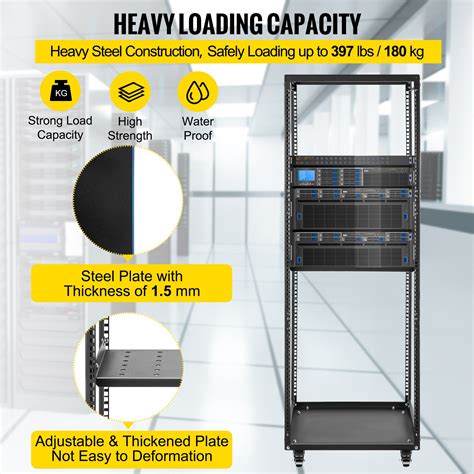 Vevor Server Rack 27u Open Frame Rack 4 Post It Server Network Relay