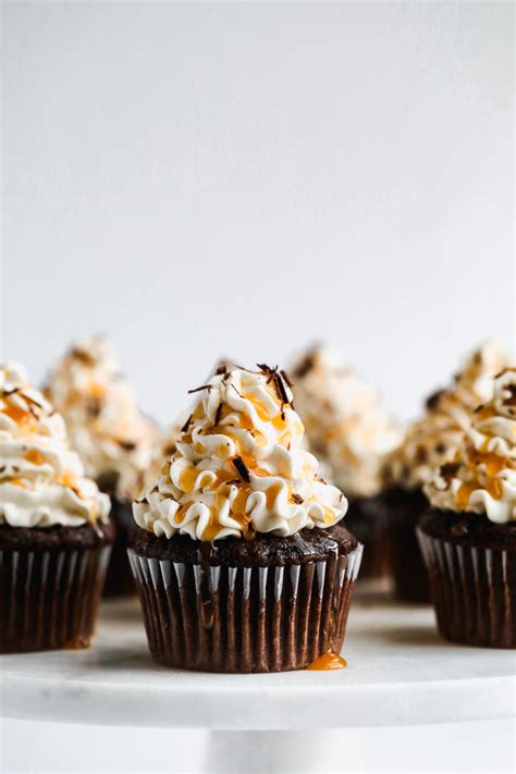 Salted Caramel Chocolate Espresso Cupcakes Browned Butter Blondie