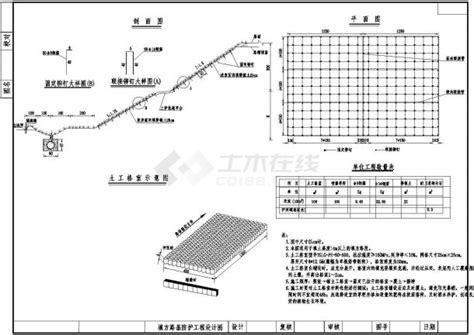 土工格室施工cad图（含挡墙结构设计）大坝堤防土木在线