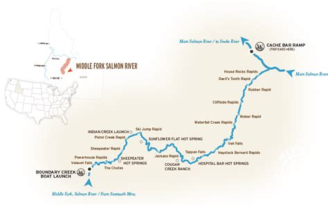 Map of the Middle Fork of the Salmon River