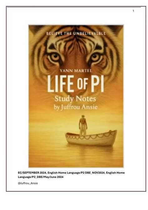 Summary Life of Pi By Yann Martel , A brilliantly and Compact Story