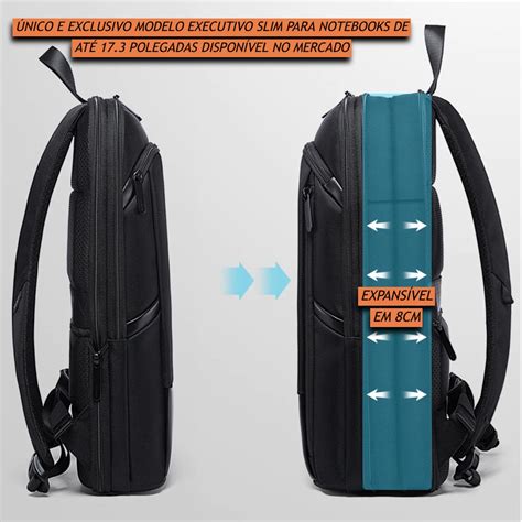 Mochila Masculina Executiva Slim Imperme Vel Para Notebooks De At