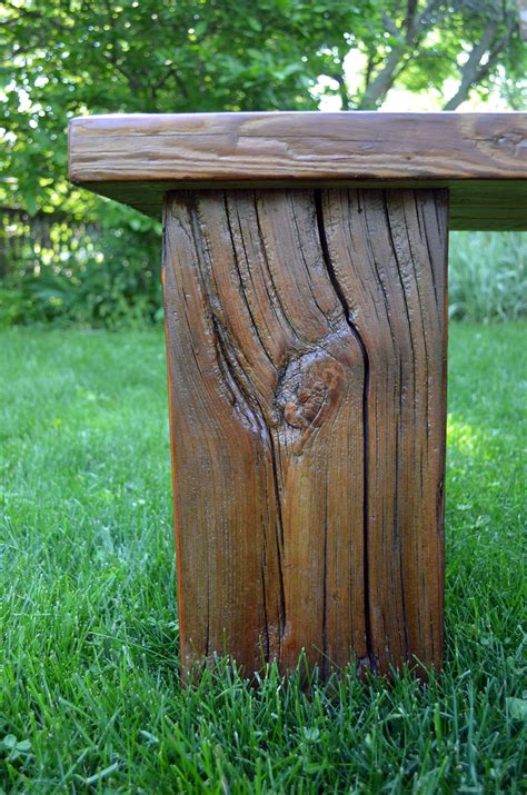 Rustic wood outdoor bench - Abodeacious