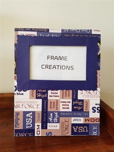 3x5 Air Force Themed Hand Decorated Picture Frame Etsy