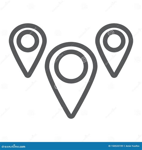 Geolocation Geotag Locator Icon Set Map Place Tag Pin Location Icons