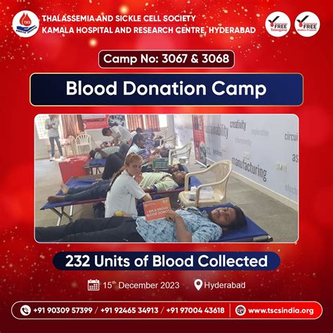 Blood Donation Camp Conducted On 15th December 2023 Tscs India Best