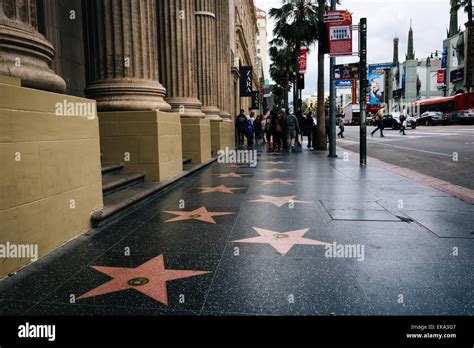 The Hollywood Walk of Fame, in Hollywood, Los Angeles, California Stock ...