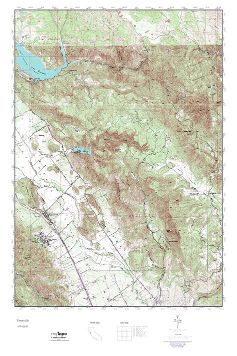 MyTopo Yountville, California USGS Quad Topo Map