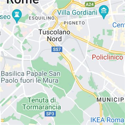 a map showing the location of rome