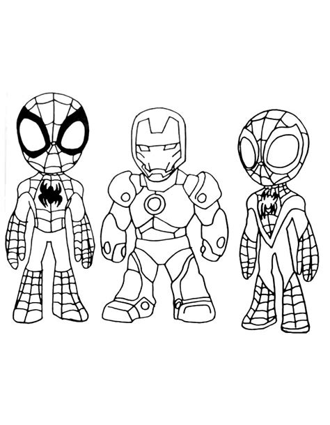 Spidey And His Amazing Friends Coloring Pages (Free Printable PDF)