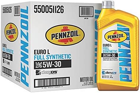 Amazon Pennzoil Platinum Euro L Full Synthetic 5W 30 Motor Oil 1