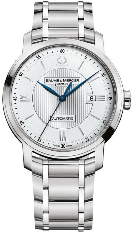 10085 Baume Mercier Classima Executives Automatic Mens Steel Silver