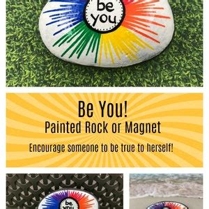 Be You Rock Rainbow Rock Rainbow Painted Rock Words Of Encouragement