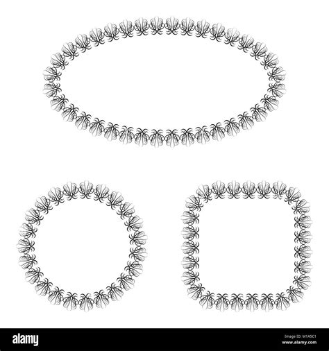 Abstract Vector Black And White Ornate Frames Set Stock Vector Image