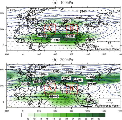 Geopotential Height GPH Blue Solid Contour Gpm Wind Vector M S