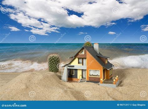 House On Sand Stock Image Image Of Modern Development 9071317