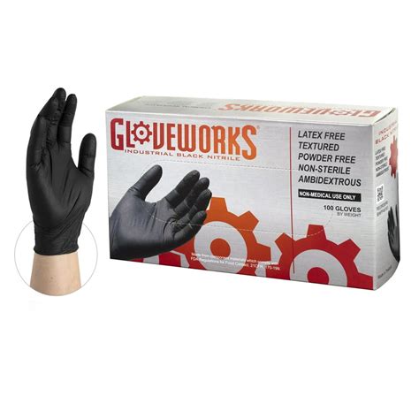 Gloveworks Nitrile Latex Free Industrial Disposable Gloves X Large