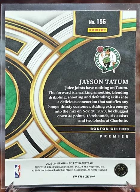 Select Basketball Jayson Tatum Premier Blue Prizm Celtics