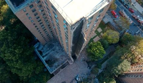 Part of a high-rise apartment building in New York City collapses, no