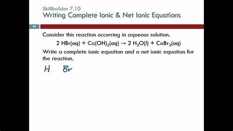 77 Writing Chemical Equations For Reactions In Solution Molecular