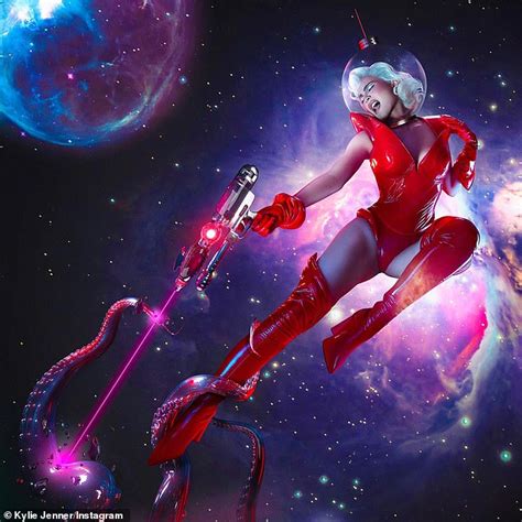 Kylie Jenner Showcases Out Of This World Figure In Red Latex For Sexy Space Girl Halloween