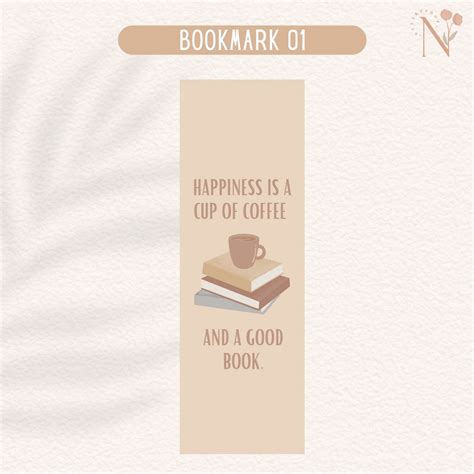 Coffee Bookmarks Illustration Statements | Aesthetic Minimalist ...