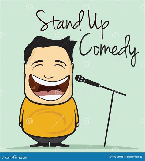 Stand up comedy stock vector. Illustration of humor, night - 89321046